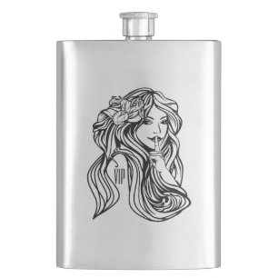 Hush Monogram Hip Flask