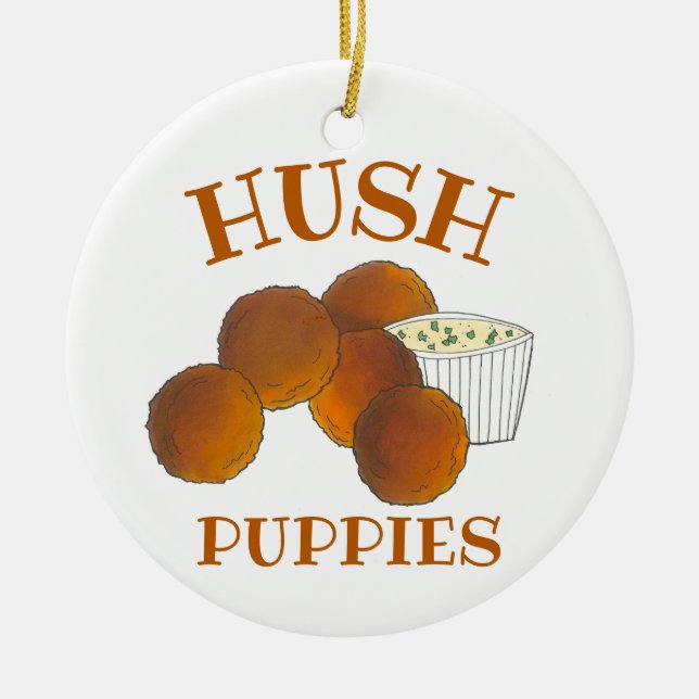 Hush Puppies Southern Soul Food Foodie Ceramic Tree Decoration (Front)