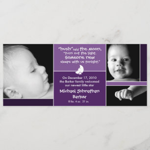 Hush Said the Moon Birth Announcement