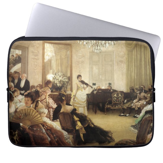 Hush, the Concert by James Tissot Fine Art Laptop Sleeve (Front)