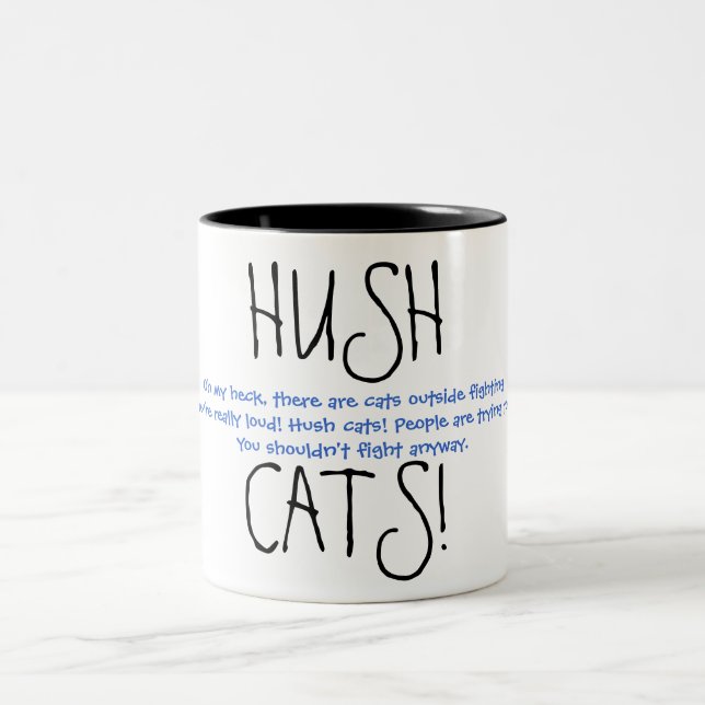 HUSHCATS! Ver. 3 Two-Tone Coffee Mug (Center)