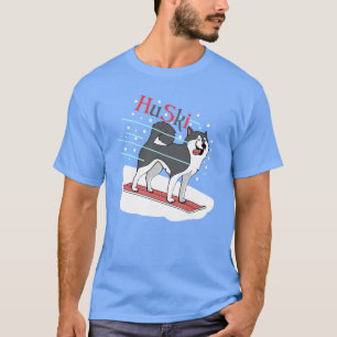 HUSKI (ski, dog, mountain) T-Shirt