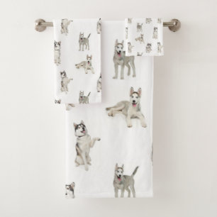 HUSKIES BATH TOWEL SET
