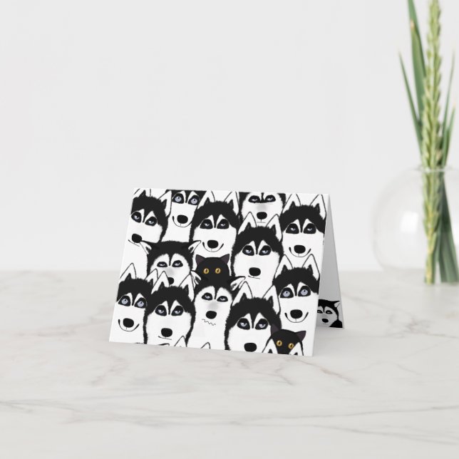 Huskies Greeting Card (Front)