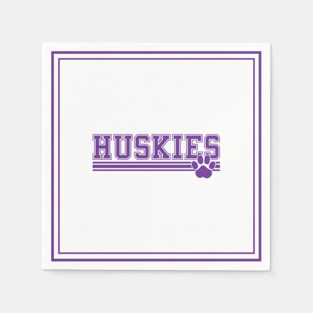 Huskies Paper  Napkin (Front)