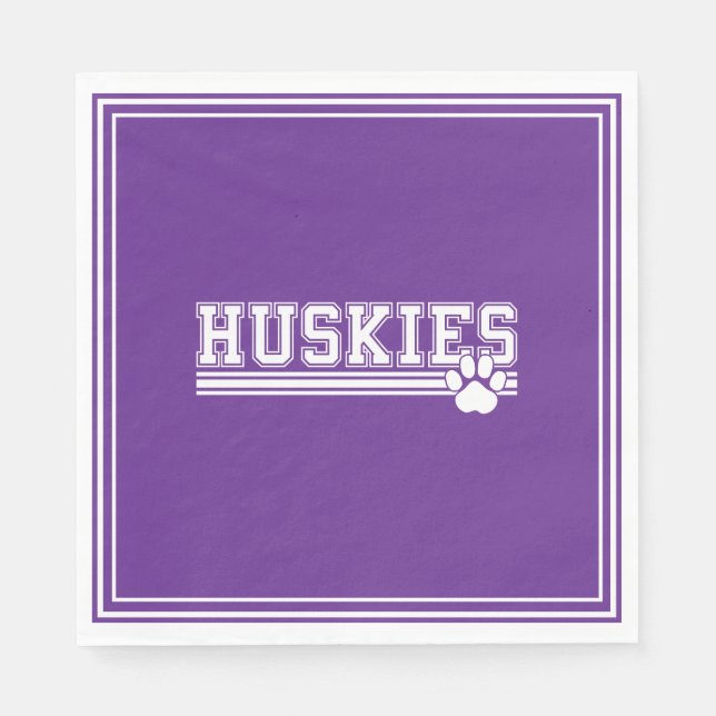 Huskies Paper  Napkins (Front)