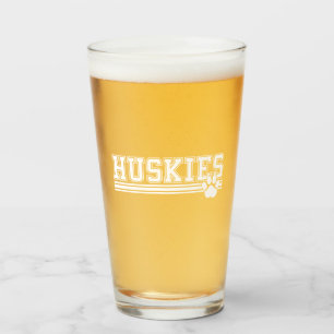 Huskies Paw Beer Glass