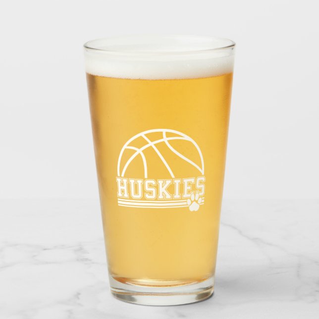 Huskies Paw Beer Glass (Front Filled)