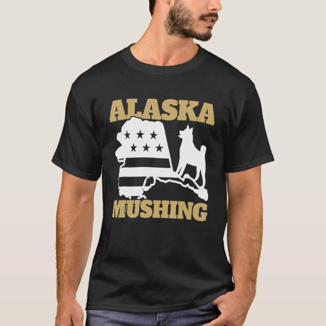 Husky Alaska Mushing T-Shirt (Front)