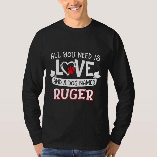 Husky And A Dog Named Ruger Small Large T-Shirt (Front)