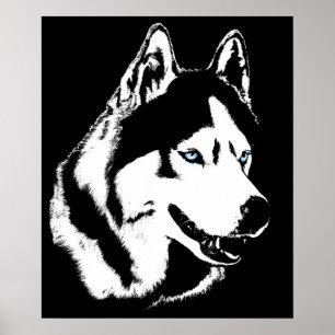 Husky Art Print Sled Dog Art Poster Husky Gifts