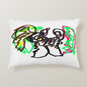 Husky autumn playing decorative cushion
