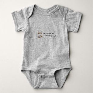 husky baby bodysuit