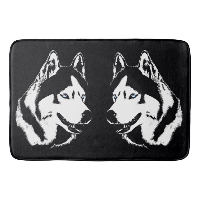 Husky Bathmat Husky Malamute Bath Decor (Front)