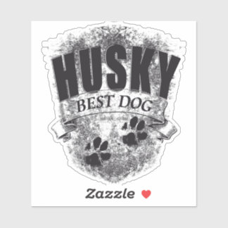 HUSKY BEST DOG Pfotenabdruck vintage