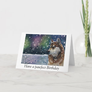 Husky Birthday card