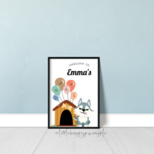 Husky Birthday Party Sign