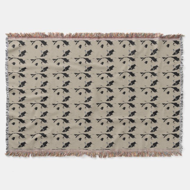 Husky Blanket Siberian Husky Dog Throw Blankets (Front)