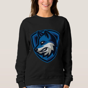 Husky Blue White Stile Sweatshirt