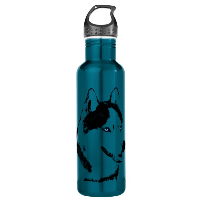 Husky Bottle Personalised Husky Dog Water Bottle (Front)