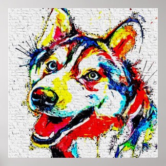 Husky Canvas Poster