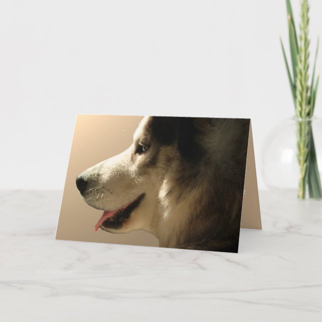 Husky Card Alaskan Malamute Card Personalised (Front)