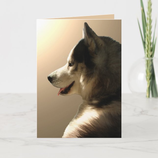 Husky Card Alaskan Malamute Card Personalised (Front)