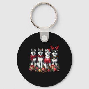 Husky Christmas  Key Ring