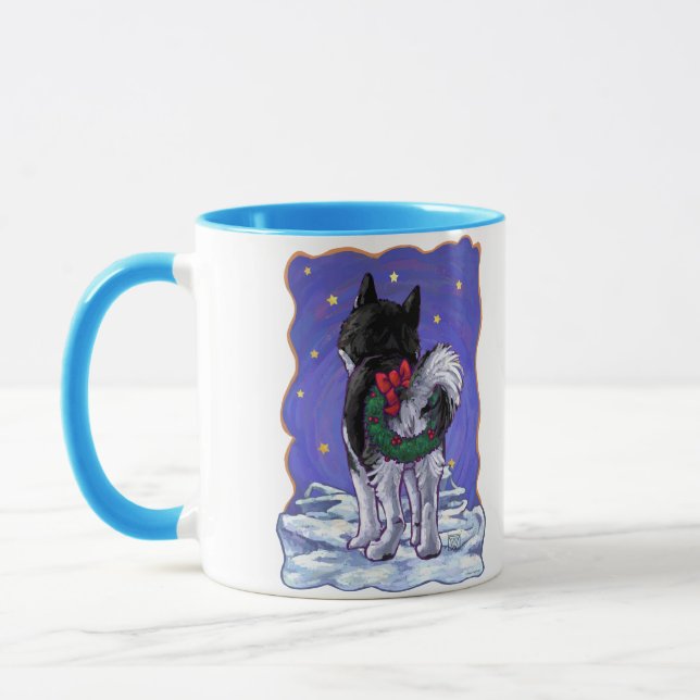 Husky Christmas Mug (Left)