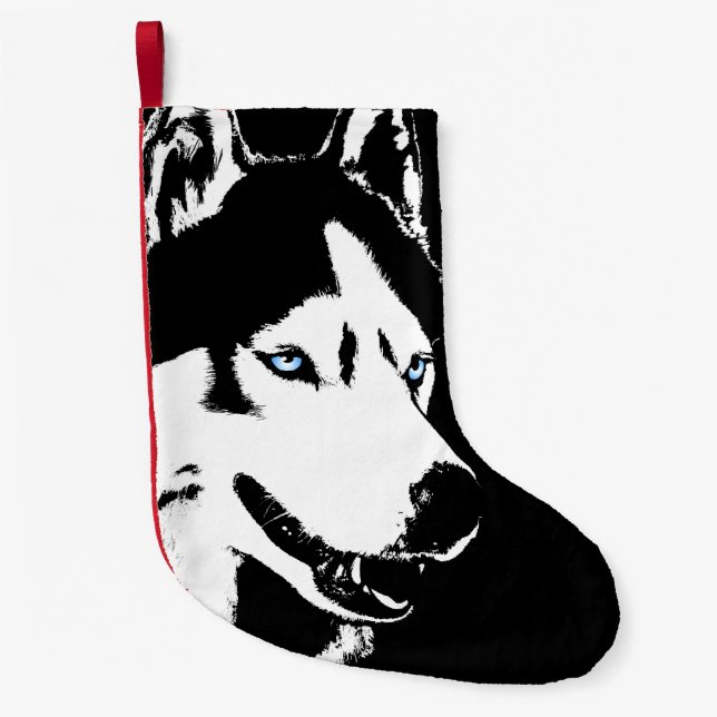 Husky Christmas Stocking Personalised Dog Stocking (Front)