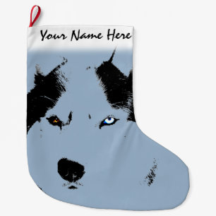 Husky Christmas Stocking Personalised Dog Stocking