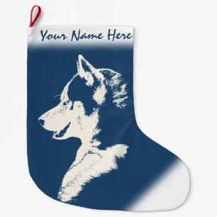 Husky Christmas Stocking Personalised Dog Stocking