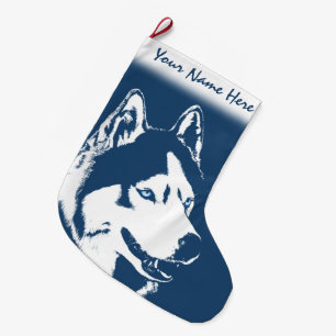 Husky Christmas Stocking Personalised Dog Stocking