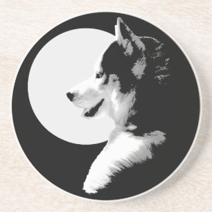 Husky Coaster Custom Husky Puppy Dog Coaster