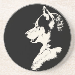 Husky Coaster Custom Husky Puppy Dog Coaster