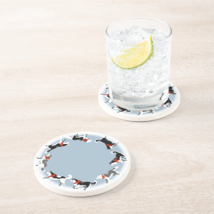Husky Coaster Husky Malamute Christmas Coaster