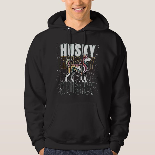 Husky Cute Design Hoodie (Front)