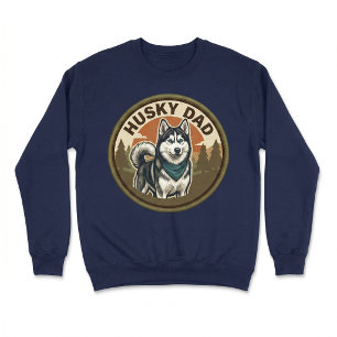 Husky Dad Crewneck Siberian Husky Dog Dad Gift Sweatshirt