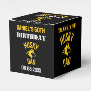 Husky Dad, Dog Dad Birthday     Favor Boxes