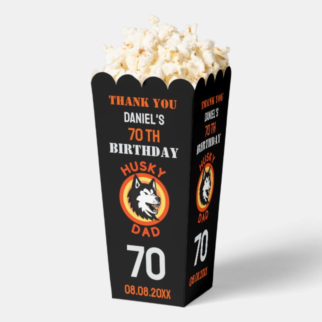 Husky Dad, Dog Dad Birthday     Favour Box (Popped)
