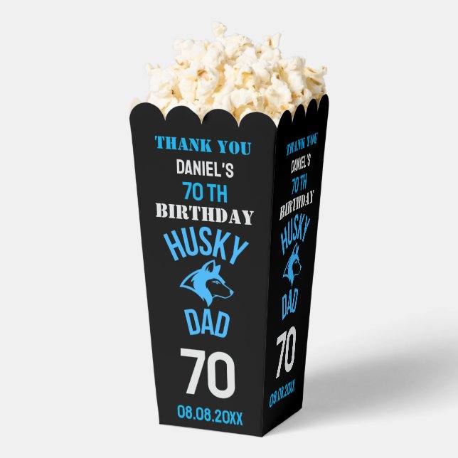 Husky Dad, Dog Dad Birthday     Favour Box (Popped)