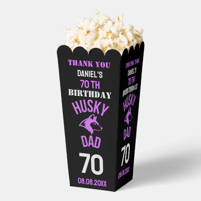 Husky Dad, Dog Dad Birthday     Favour Box (Popped)