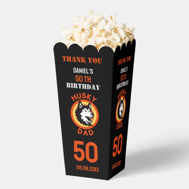 Husky Dad, Dog Dad Birthday     Favour Boxes (Popped)