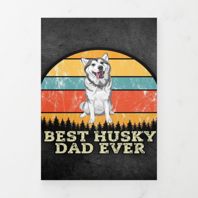 Husky Dad Fathers Day Canvas Tri-Fold Announcement (Cover)