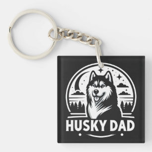 Husky Dad Gift Dog Owner Siberian Huskies Father Key Ring