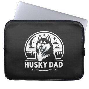 Husky Dad Gift Dog Owner Siberian Huskies Father Laptop Sleeve