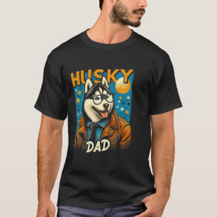 Husky Dad Siberian Husky Dog Pet For Men Father s T-Shirt