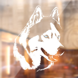 Husky Decal Husky Malamute Dog Window Cling