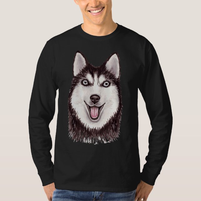 Husky Delighted Style T-Shirt (Front)
