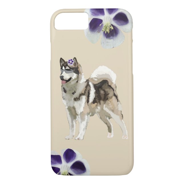 Husky Dog  Art  Apple iPhone 8/7, Barely There Case-Mate iPhone Case (Back)